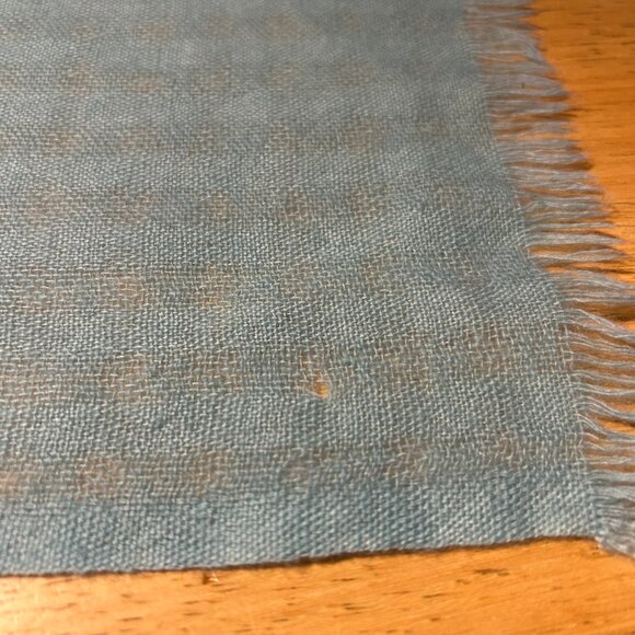 Women Shih Aqua Blue Pure Cashmere Light Knit Shawl Cover OS - Picture 13 of 15